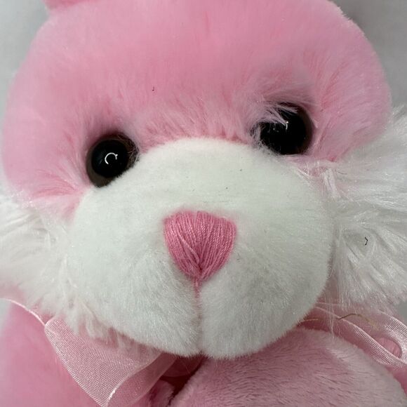 Chrisha Creations, 9" Pink Bunny Rabbit Plush "Happy Easter" 2009 CLEAN - Picture 2 of 12